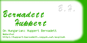 bernadett huppert business card